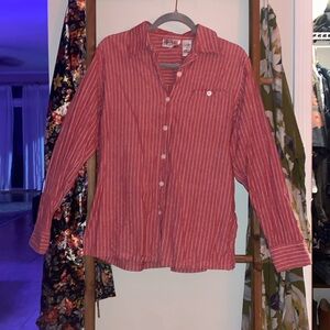 Red and white vintage Bill Blass shirt men’s size medium